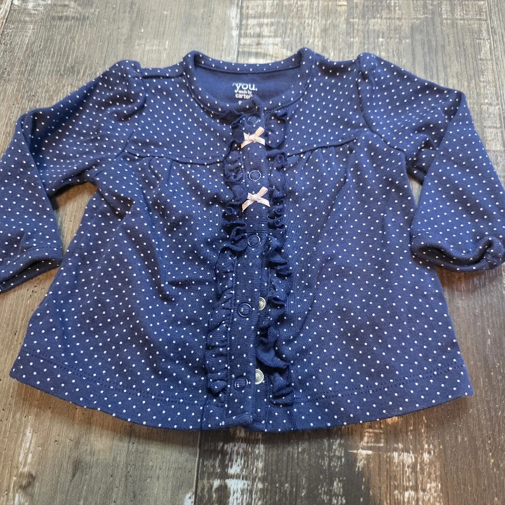 Carter's Navy Blue Polka Dot Blouse